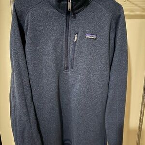 Patagonia Men's Navy Zip-Up Sweater